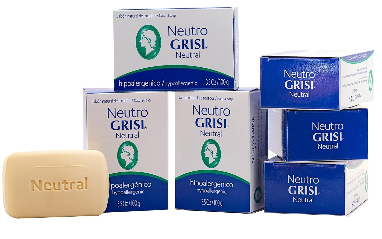Grisi Neutral, Cleansing and Hypoallergenic Soap – 6 Pack