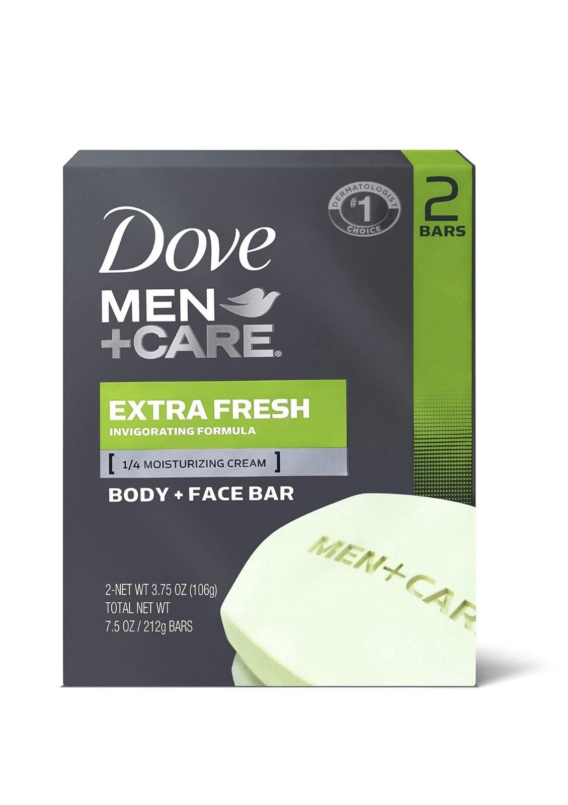 Dove Men+Care Extra Fresh Body and Face Bar 3.75oz X 2 Bar ***** Lot Of 3 ***