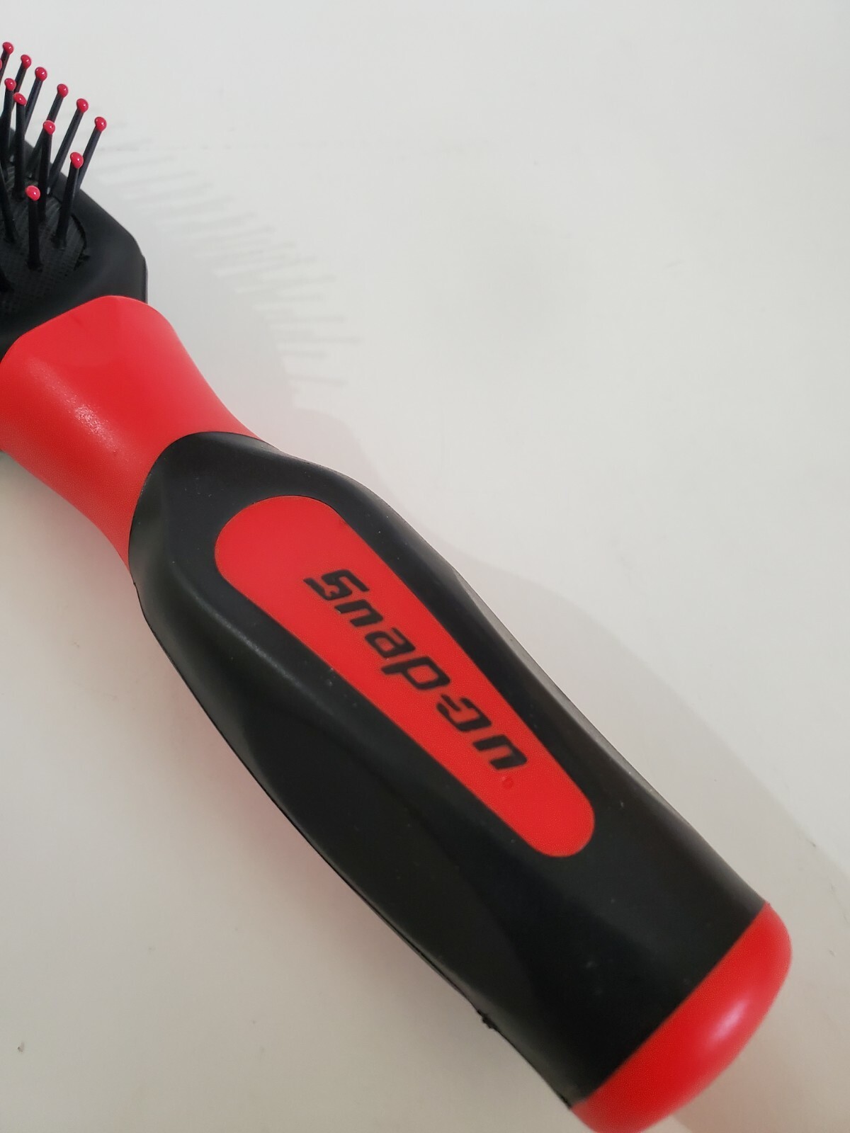Snap On Tools HEAVY DUTY HAIR BRUSH hard handle inspired red/black NEW!!!!!