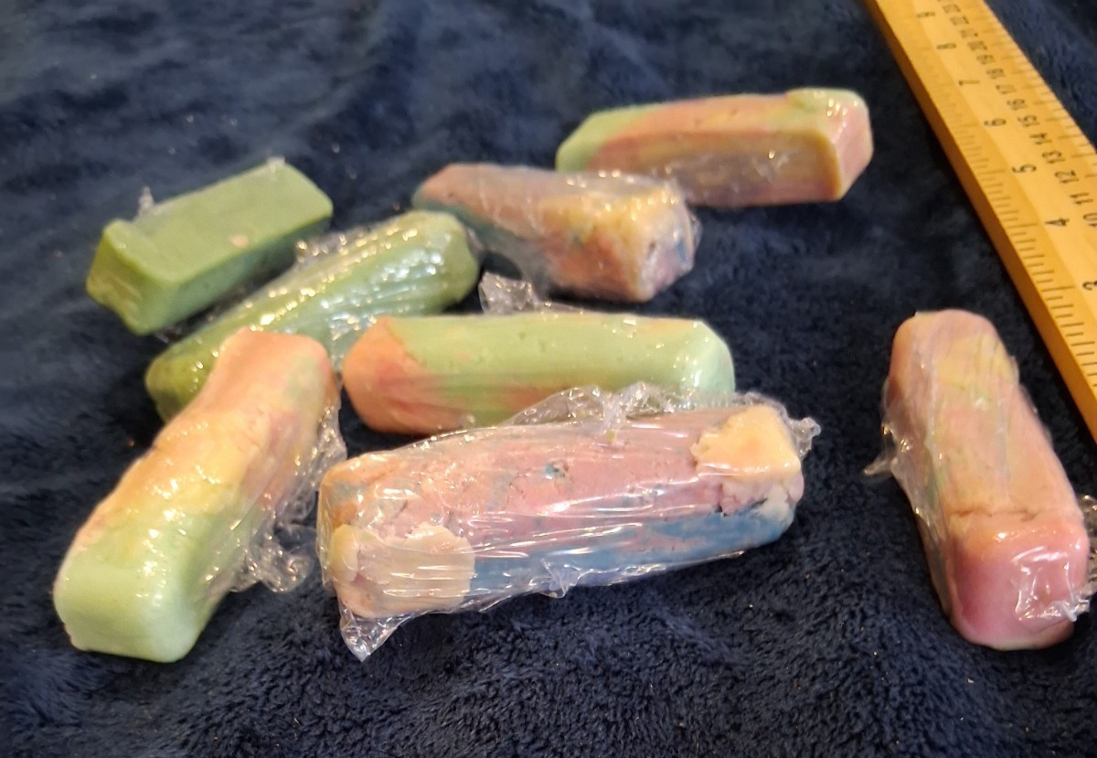 Handcrafted Small Soap Bars Multi-Scent Lot 0.43 lb Colorful Guest Size Soap
