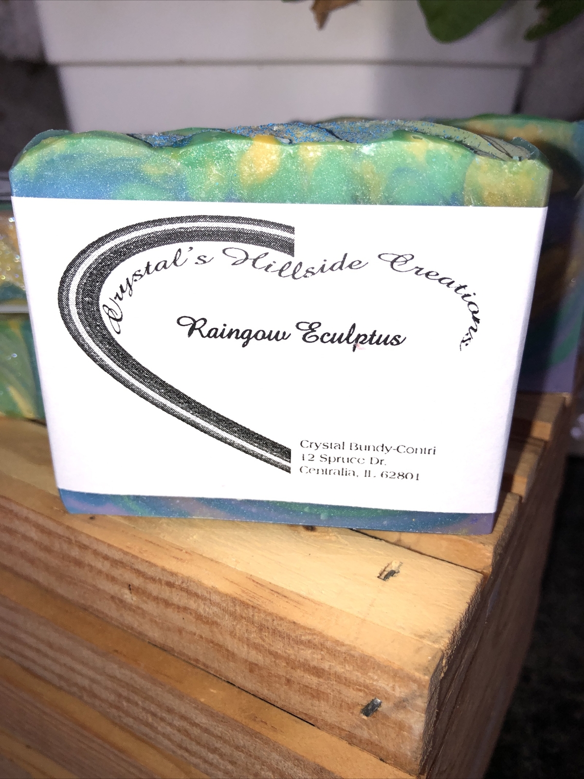 rainbow eculptus goats milk soap