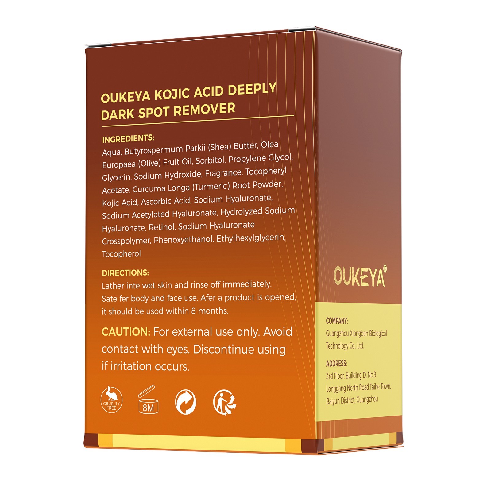 OUKEYA Turmeric Soap Bar For Dark Spot Remover with Retinol,Vitamin C,Kojic Acid