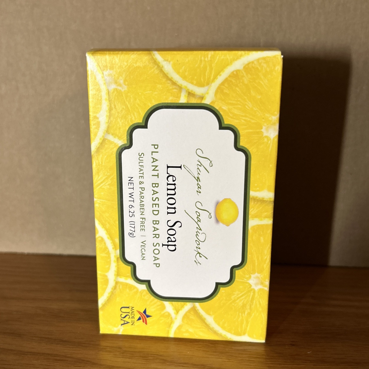 Lemon Bar Soap Shugar Soapworks Plant Based Vegan Lot Of 2