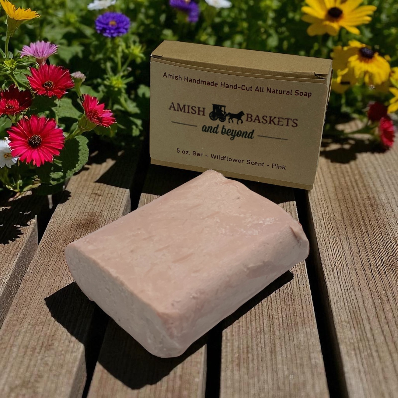 Amish Handmade Hand-Cut All-Natural Bar Soap – 5 oz – Bar