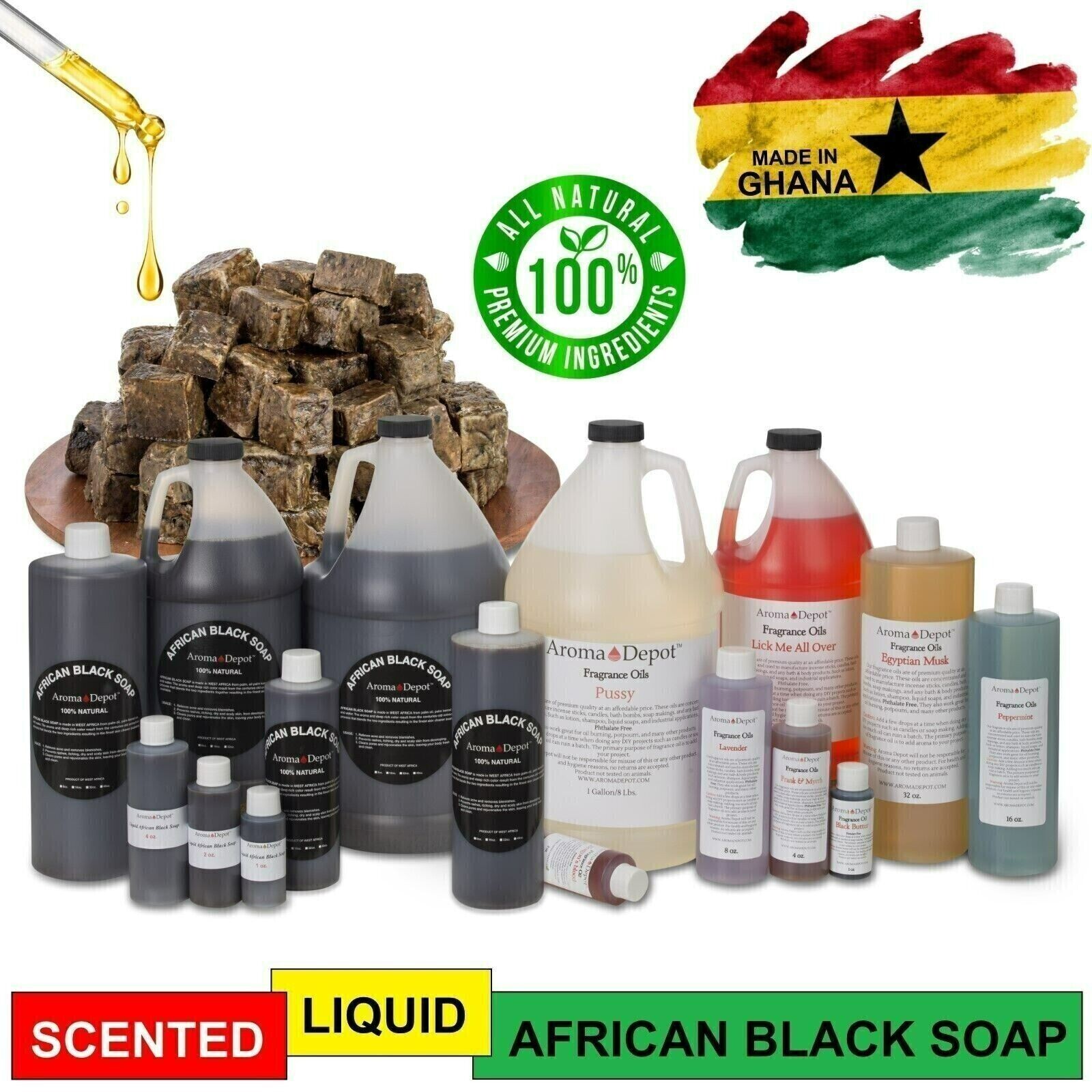 Raw African Black Soap 5 lb. Organic Unrefined Top Quality Natural Wholesale