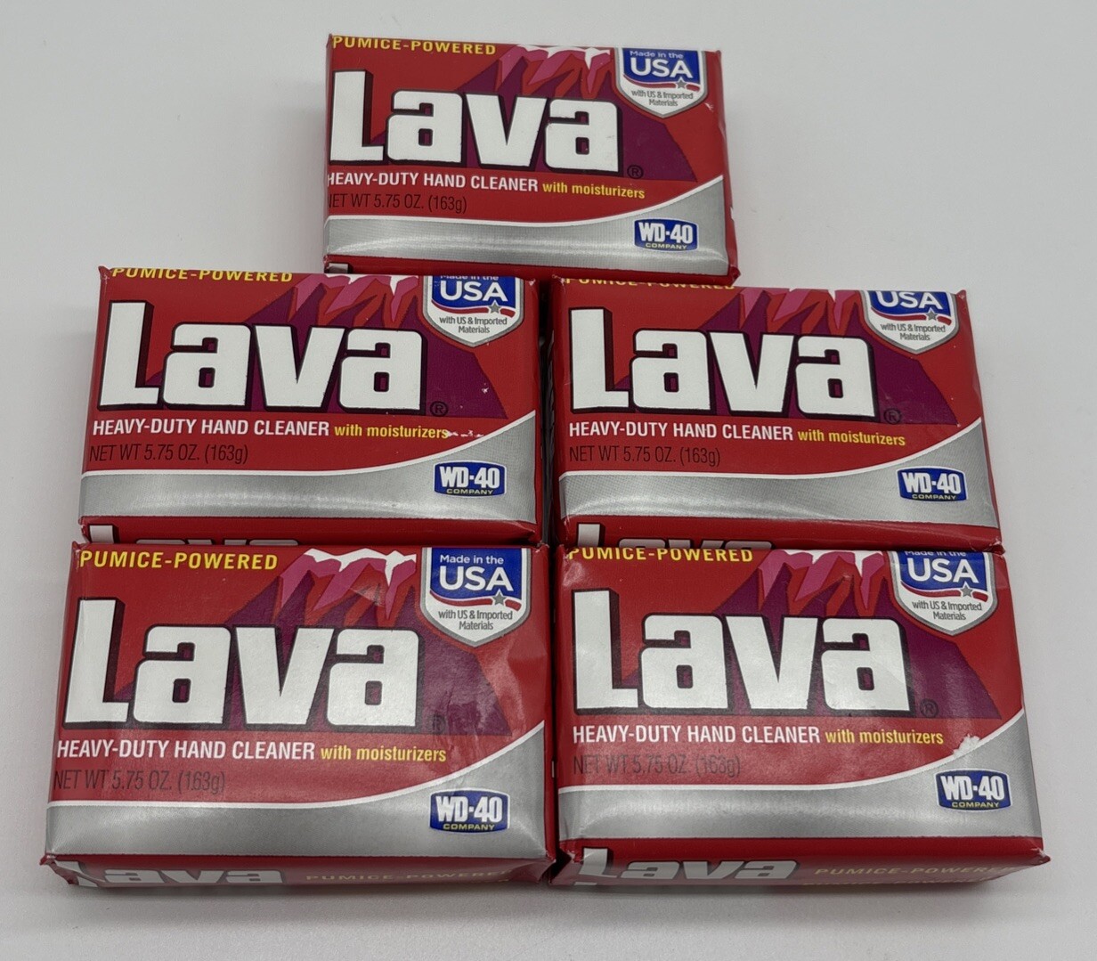 Lot Of 5 Lava Heavy Duty Hand Cleaner With Moisturizers FREE SHIPPING