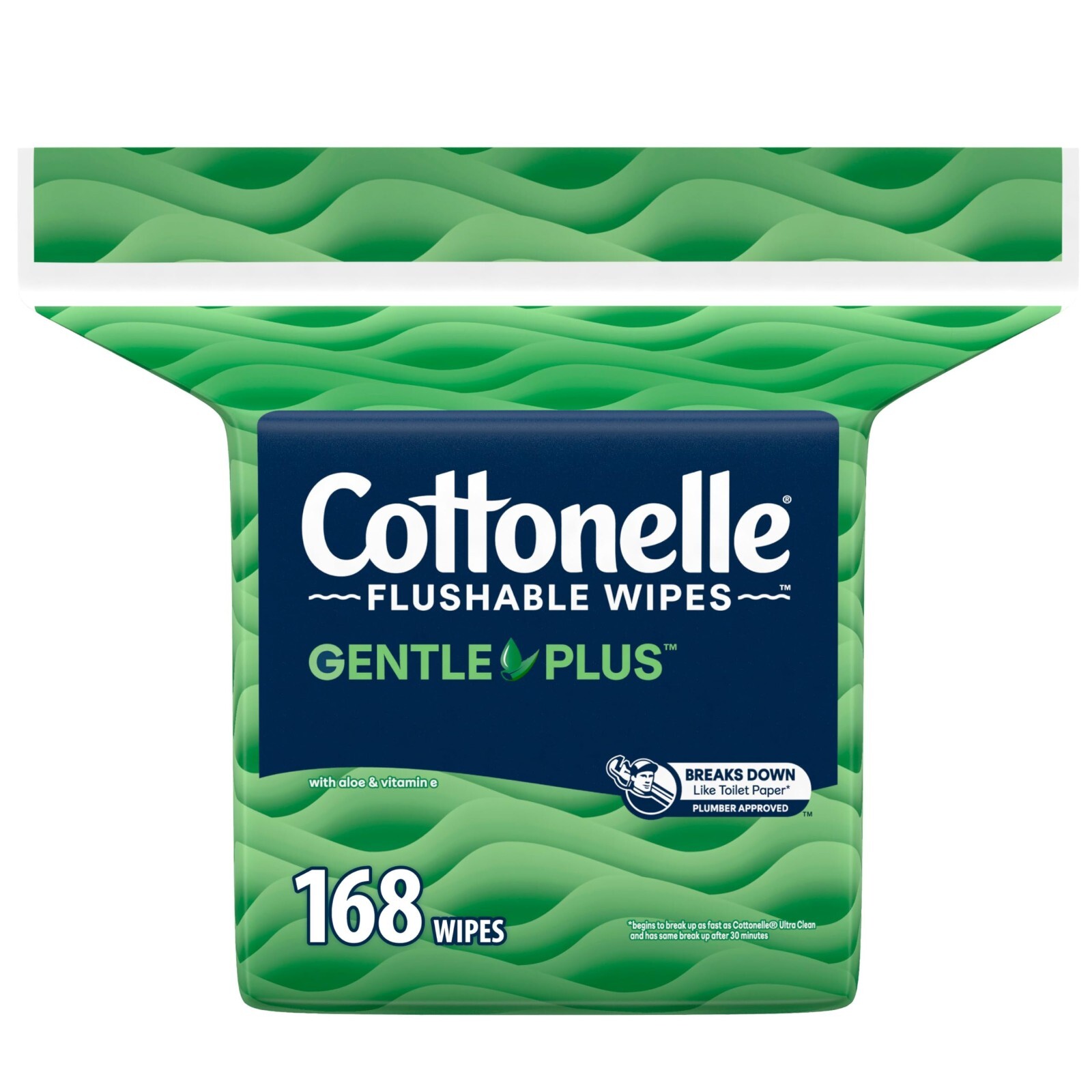 Cottonelle GentlePlus Flushable Wet Wipes with Aloe & Vitamin E, 1 Refill Pa…