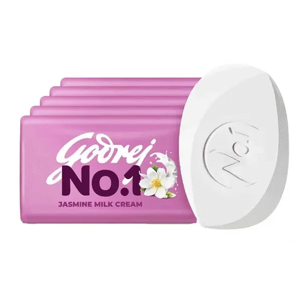 Godrej No-1 Jasmine Milk Cream Soap 100 gm each ( pack of 5 ) fast shipping