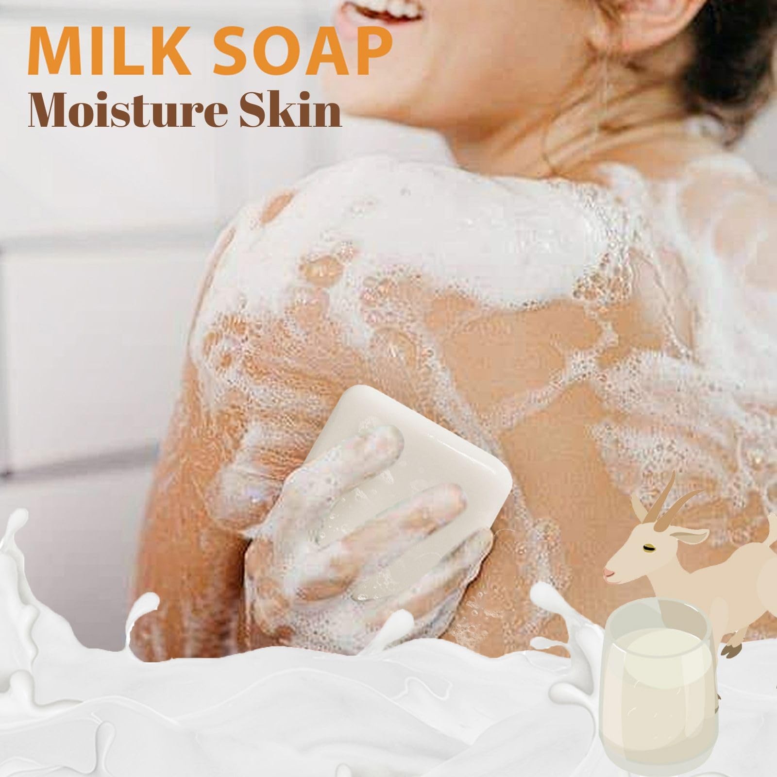 Goat Milk Soap Bar 3 Packs – Natural Moisturizing Soap Bar for Men All Skin T…
