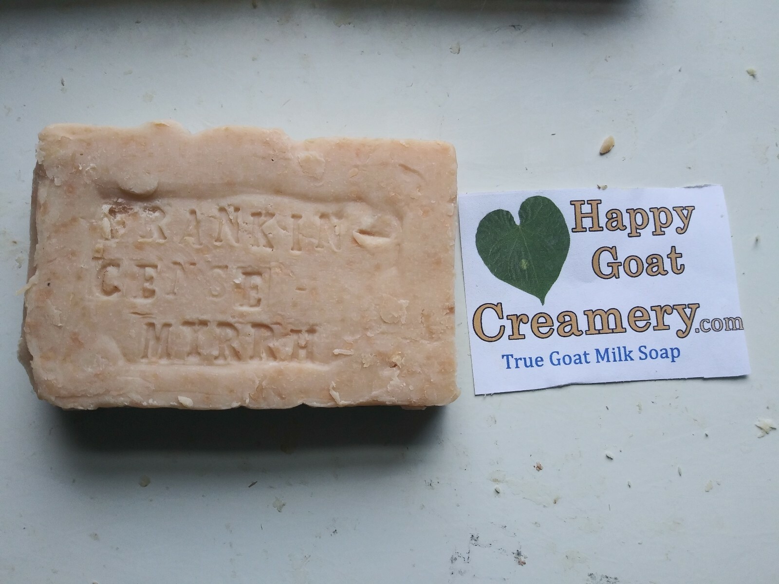 10 BARS GOAT MILK SOAP HAPPY GOAT CREAMERY FRANKINCENSE MYRRH & SHEA BUTTER