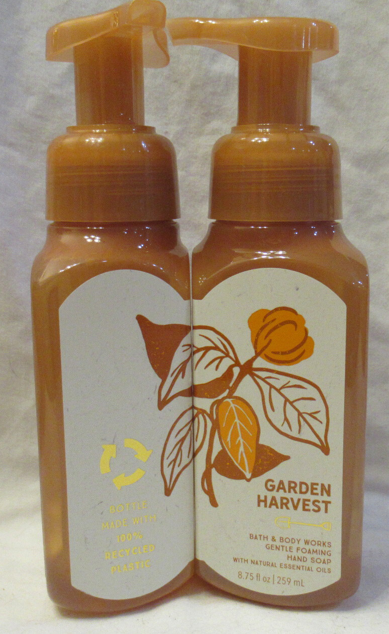 Bath & Body Works Gentle Foaming Hand Soap Lot Set of 2 GARDEN HARVEST