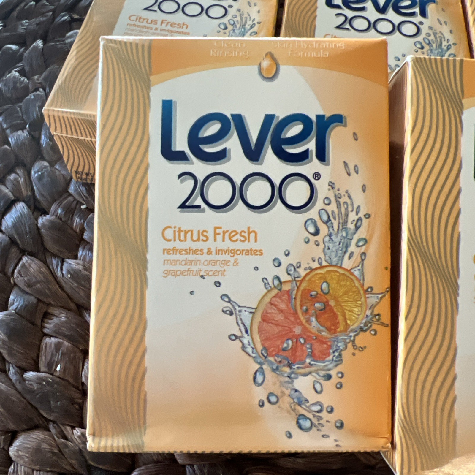 Lot of 5 NOS Discontinued Lever 2000 Citrus Fresh Bar Soap – 4oz Bars – Retired