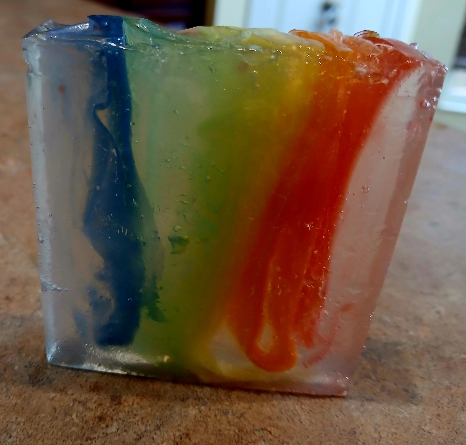 Rainbow Handmade Soap! Scent Is CHRISTMAS SPLENDOR.