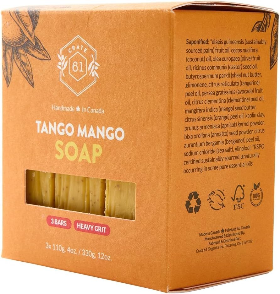 Tango Mango Bar Soap – Artisan Handmade, Organic & Biodegradable Pack of 3