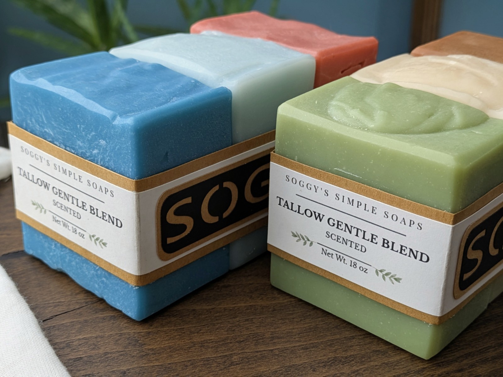 6 Handmade Tallow Soap Bars | Cold Process | Natural | Sensitive Skn | 6oz Each
