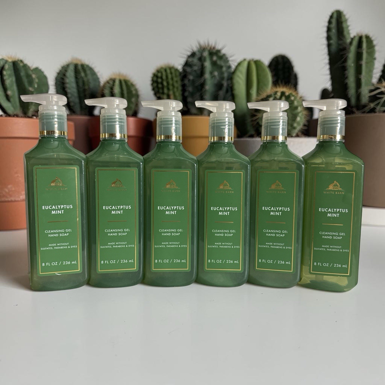 6 New EUCALYPTUS MINT BATH & BODY WORKS CLEANSING GEL SOAP