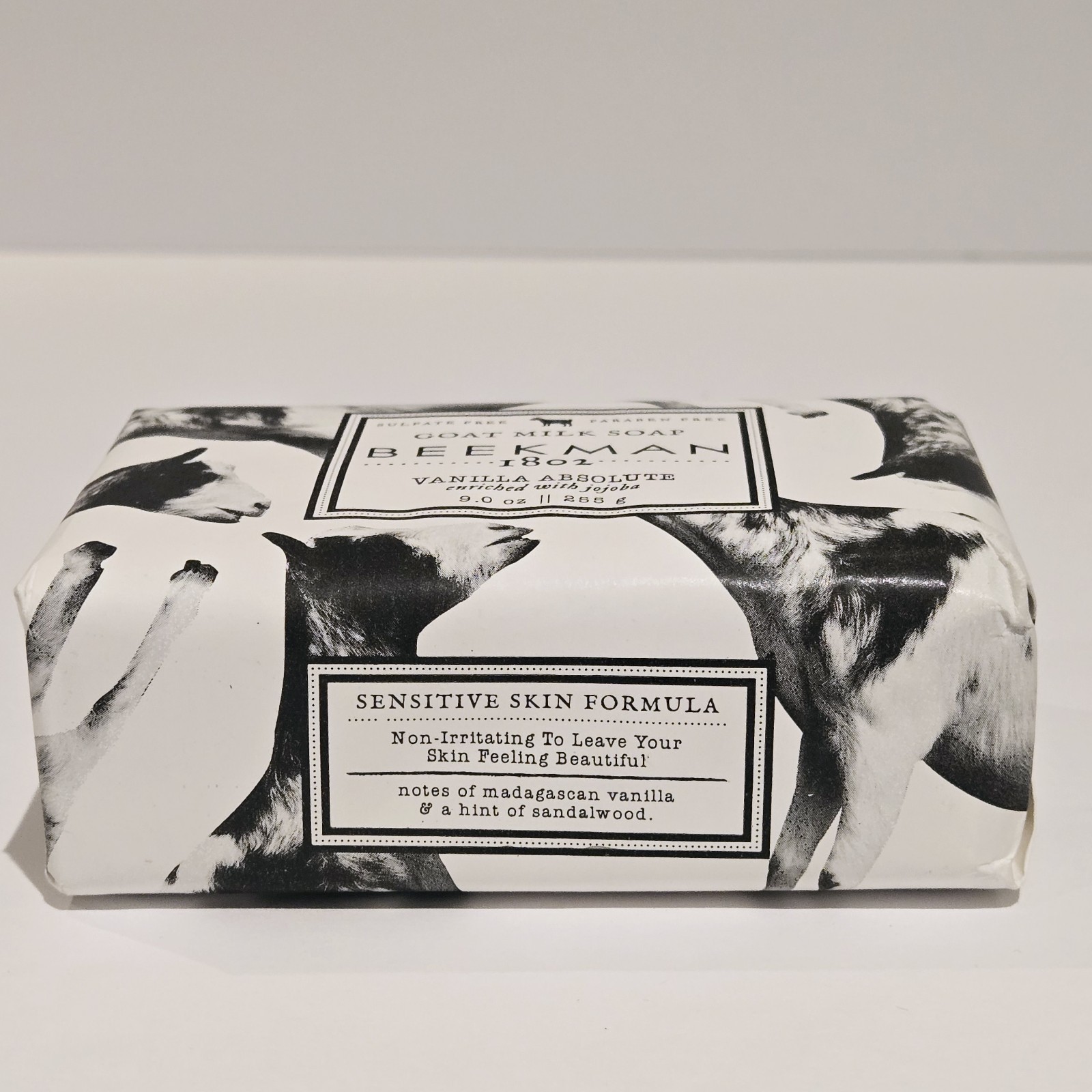 BEEKMAN 1802 BIG 9 oz. Goat Milk & Shea Butter Bar Soap VANILLA ABSOLUTE