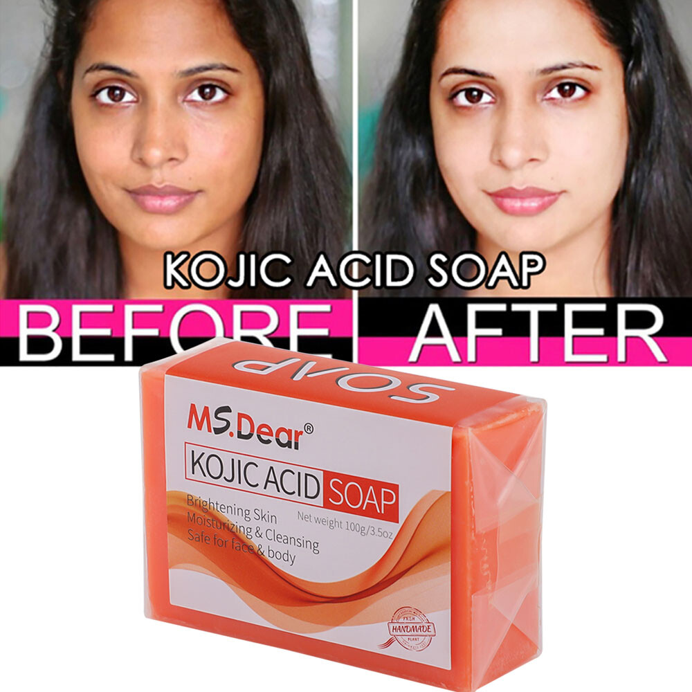 2PCS Kojic Acid Soap Acne Dark Spot Remover Skin Lightening Whitening Face Body