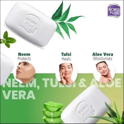 Boroplus Antiseptic Soap 125g x6 | Neem Tulsi Aloe Vera | Moisturising Care