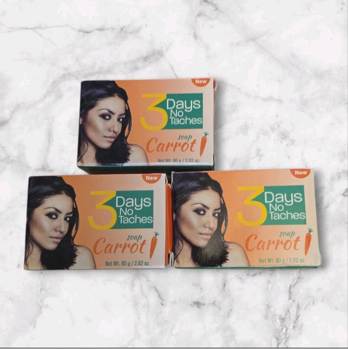 (Pack of 3) 3 Days No Taches Carrot Soap 80g each