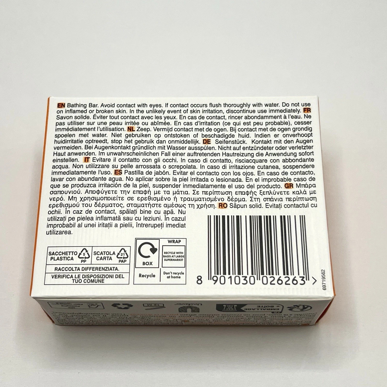 12 Pack Pears Pure & Gentle Transparent Soap 100g Bar Soap, Orange