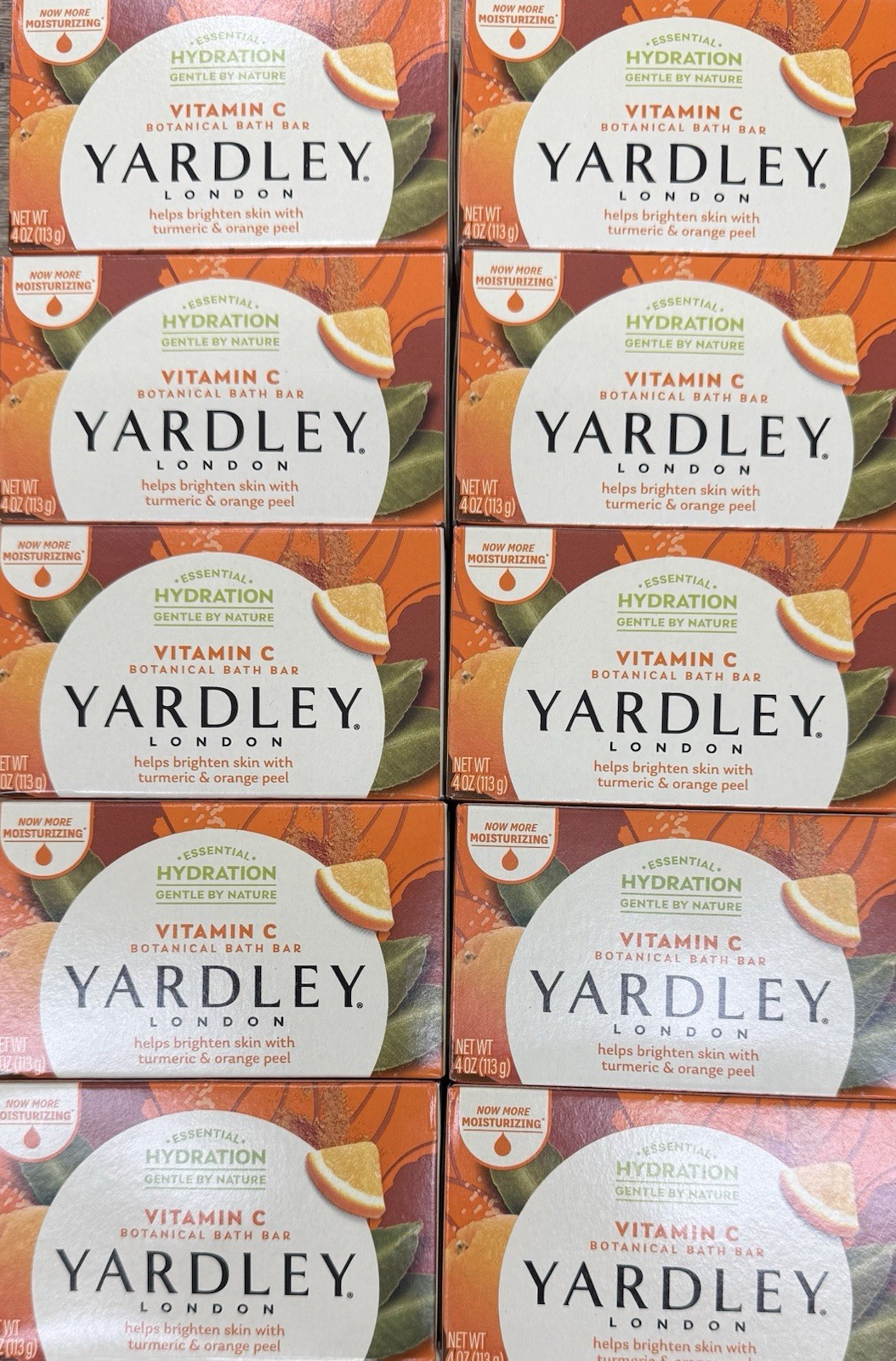 Yardley London Vitamin C Turmeric & Orange Peel Moisturizing Bath Bar Pack of 10
