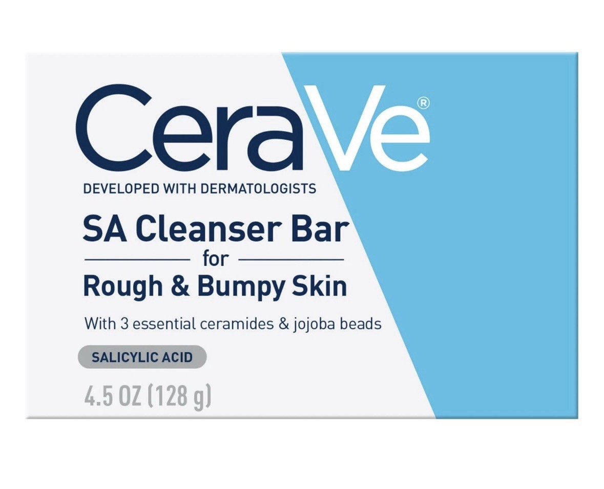 3 Bars CeraVe SA Cleanser Soap Bumpy Skin/Salicylic Acid 4.5 oz Ea/13.5 Oz Total