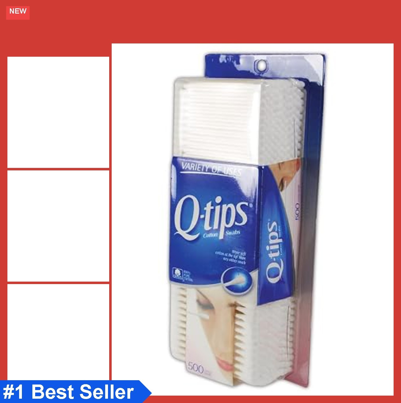 Cotton Swab 500 Count 100 Percent Pure Cotton Flexible Paper Stick for Cleaning