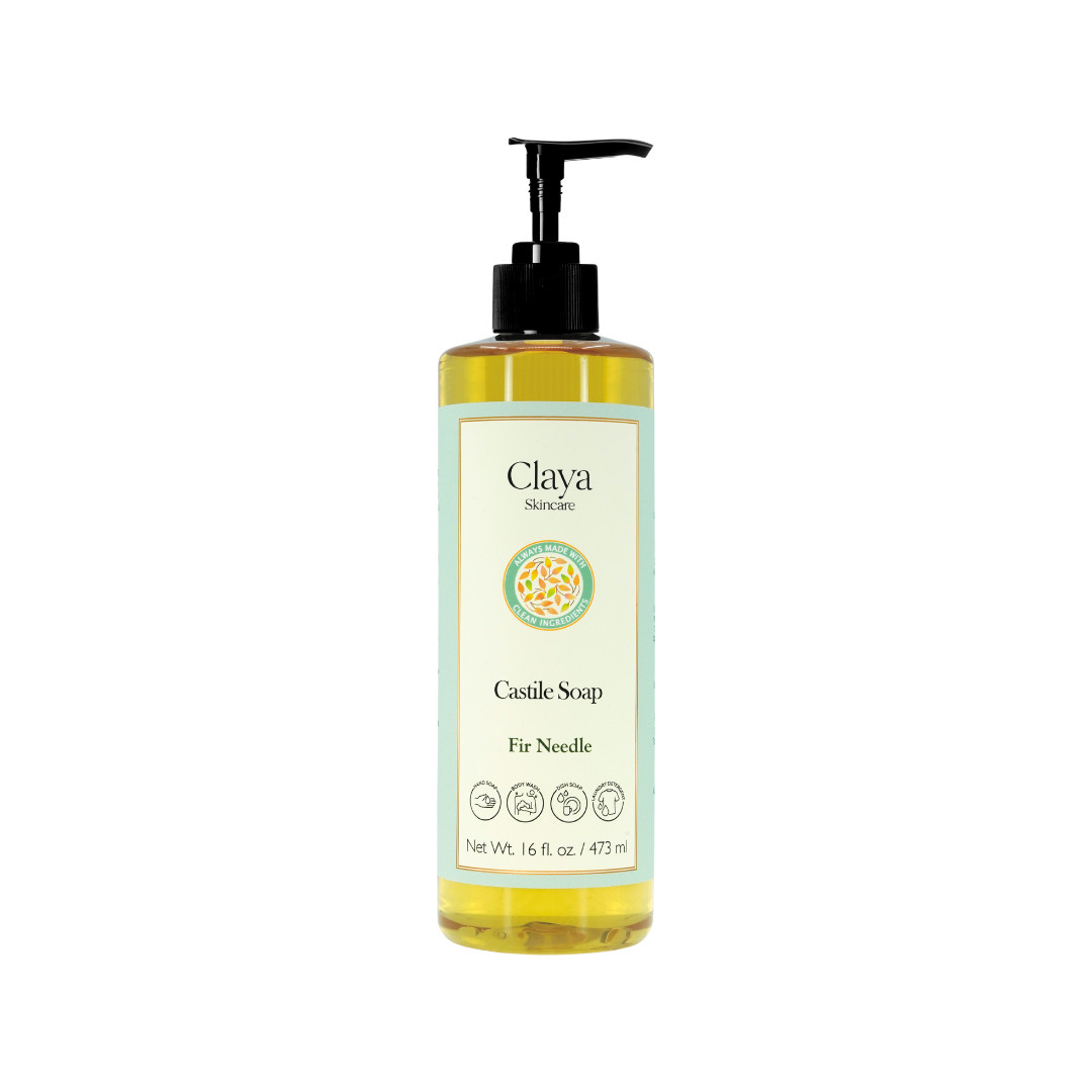 Liquid Castile Soap (Pump Cap) – Organic Ingredients, Gentle For Sensitive Skin