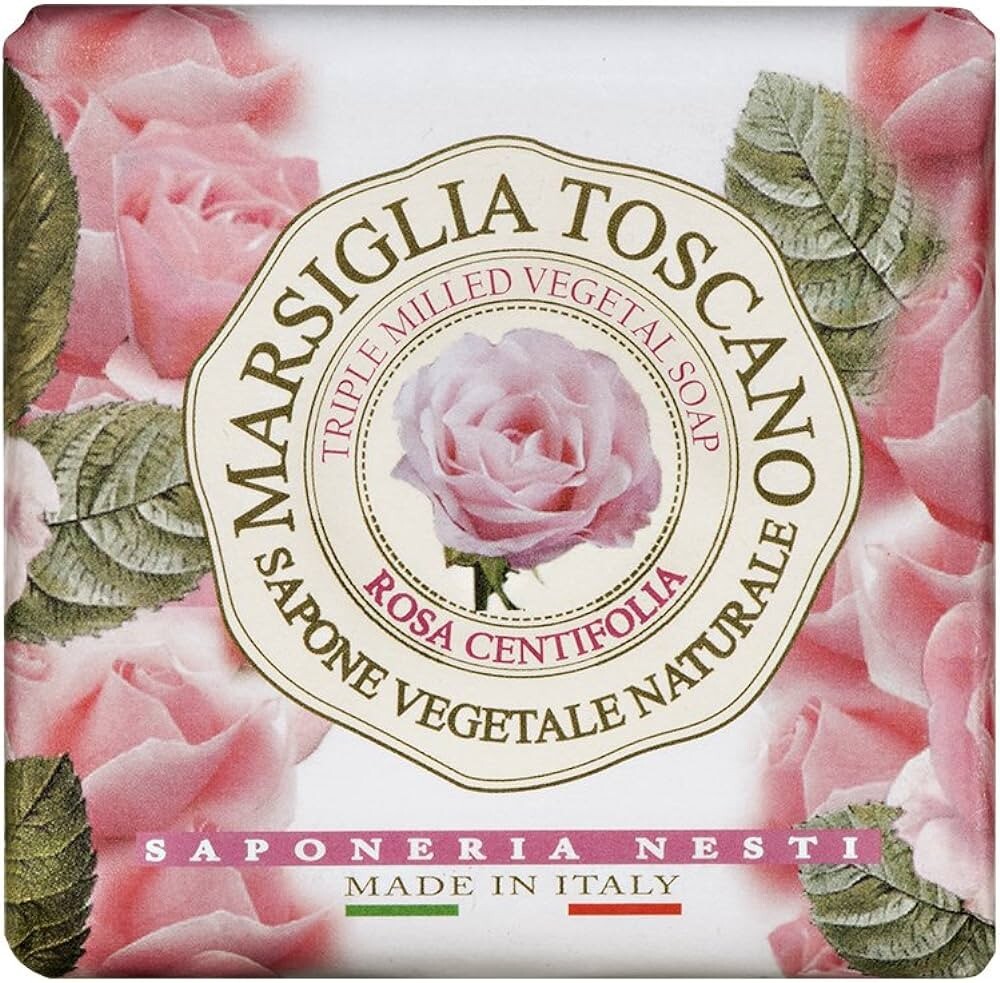 6 PCS MARSEILLE SOAP TUSCAN PINK CENTIFOLIA 200GR MADE IN ITALY