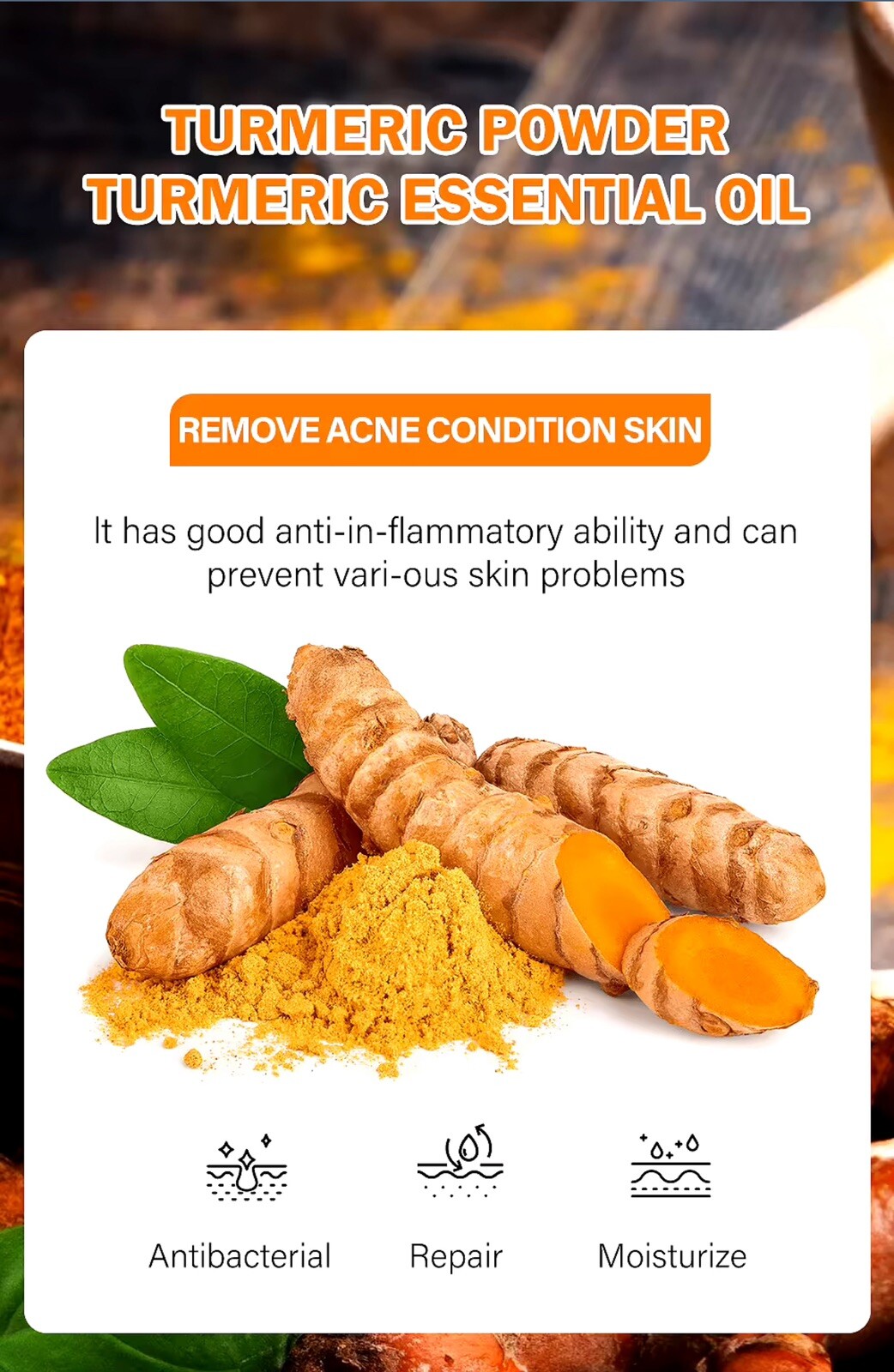 Turmeric Soap Skin Lightening Kojic Acid Soap 3 Big Bars x 100g (300g)