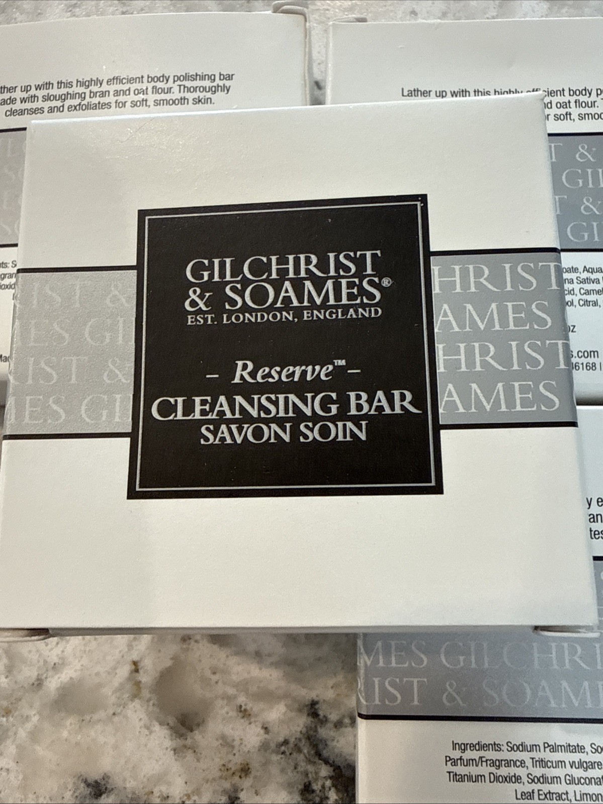4 Bars Gilchrist & Soames Reserve Cleansing Bar Soap 1.5 oz Each