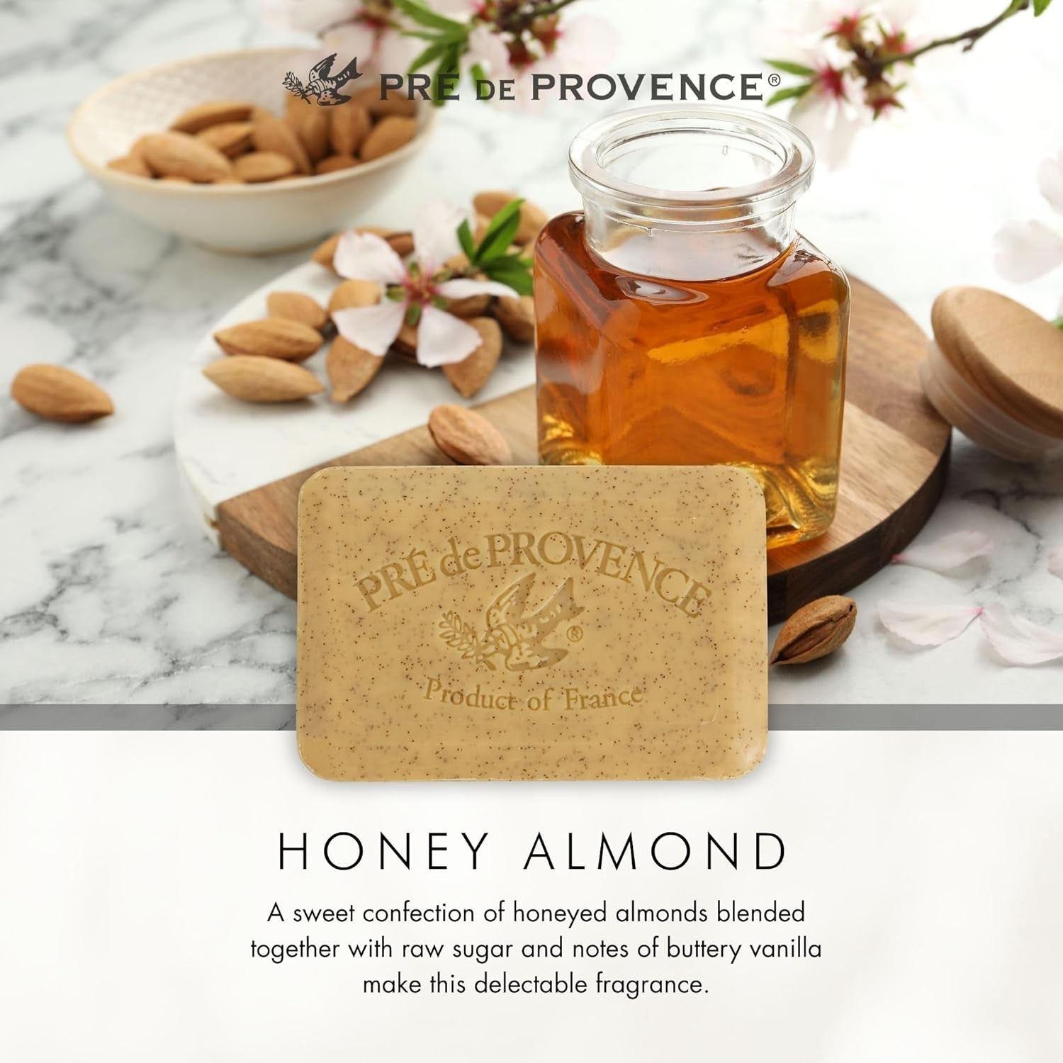 Artisanal Honey Almond Shea Butter Soap Bar – Luxurious 5.3 Ounce Indulgence