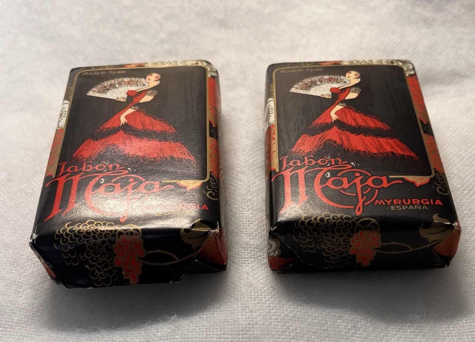2 Jabon Maja Myrurgia 3 1/6 Oz Soap Bars Made in Spain New In Wrapper