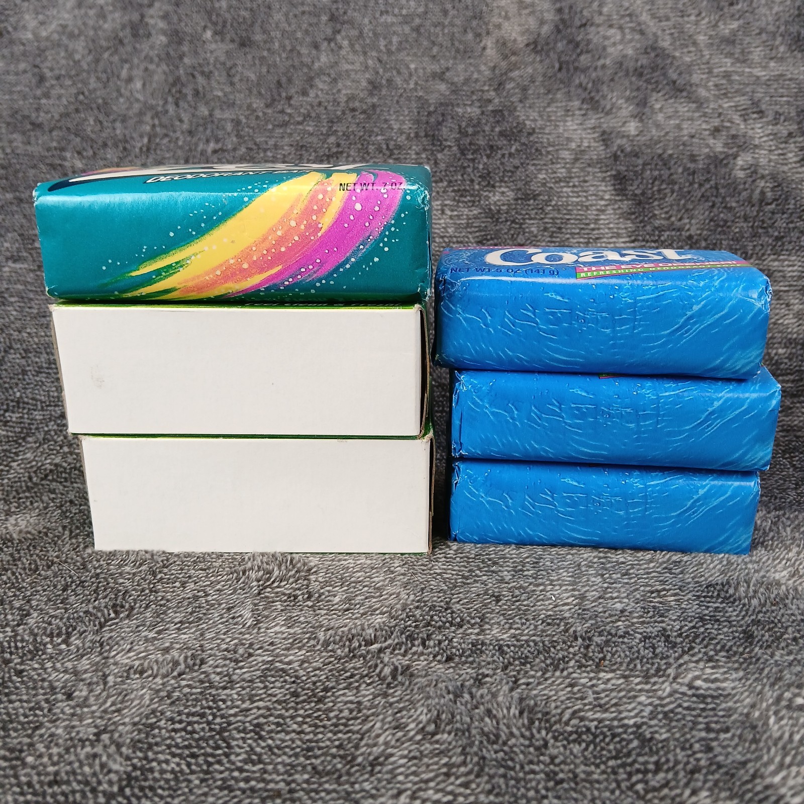 Mixed Lot 6 Vintage Bar Soap Coast Irish Spring Zest 80s 90s Original READ