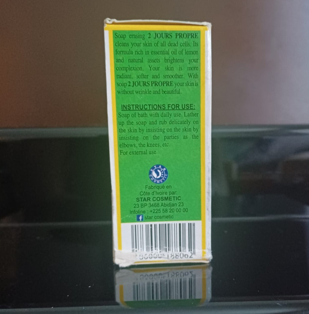 2 Jours Propre Brightening Soap Lemon Extract & Coconut Oil Deep Clean 200g