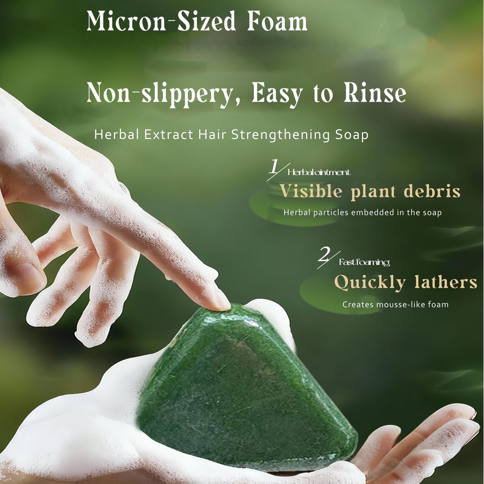 Usman Pine Tree Leaf Shampoo Soap, Deep Cleansing for Scalp Hair Loss Shampoo…