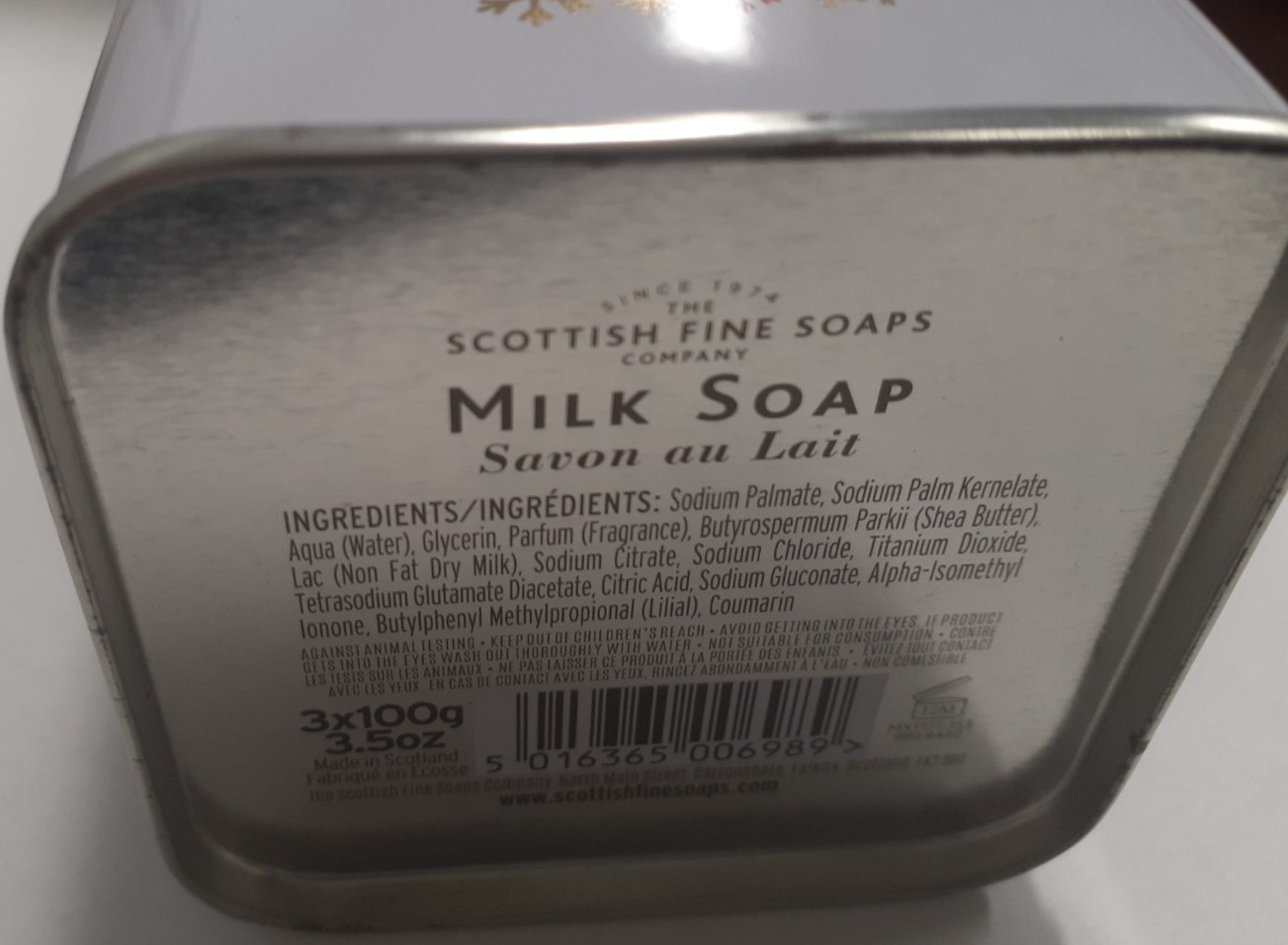 Au Lait Milk Soap Triple Milled Soa 3.5 ounce