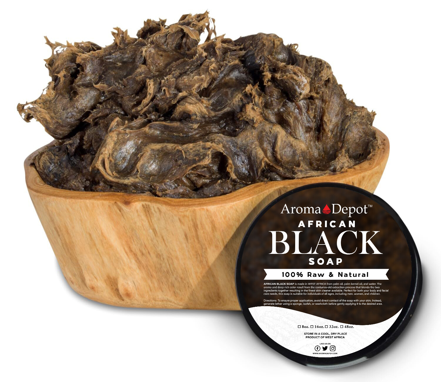 Raw African Black Soap PASTE 100% Pure Natural Body & Face Wash For Acne Scars