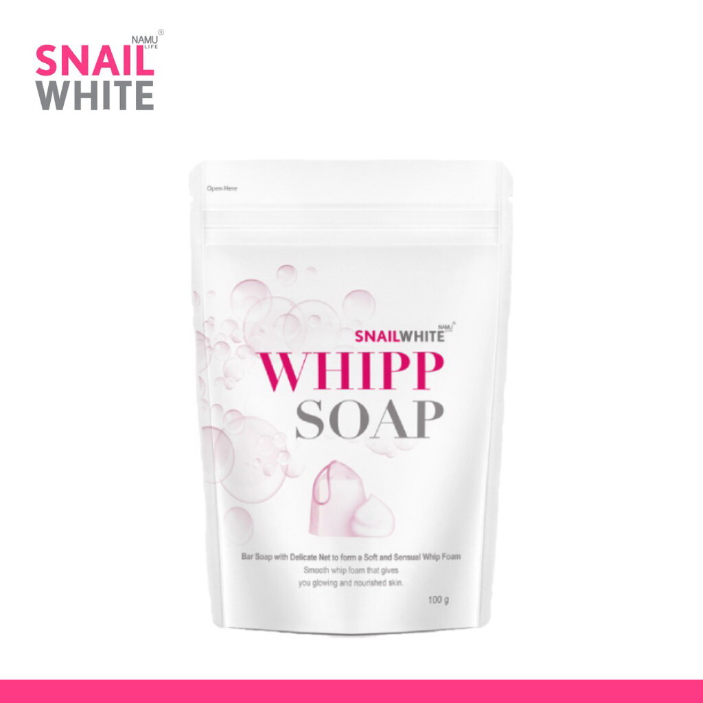 Snail White Whipp Soap Bar Foam with Delicate Softening White Namu Life 100g.