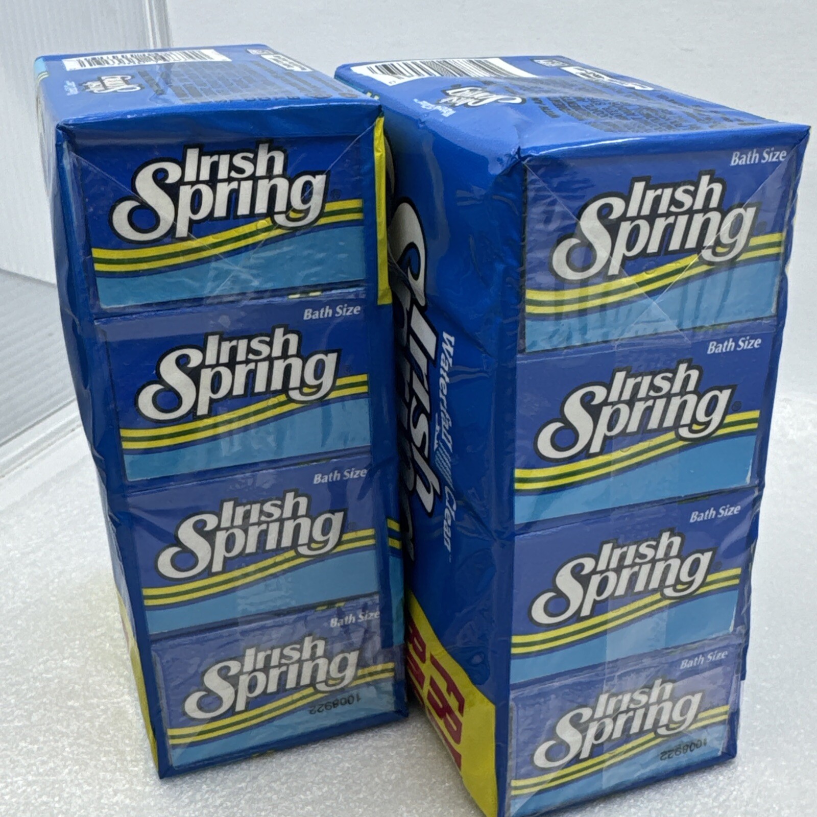 Lot Of 2 – 4 Packs Vintage Irish Spring WATERFALL CLEAN Soap 8 Bars Total 5oz