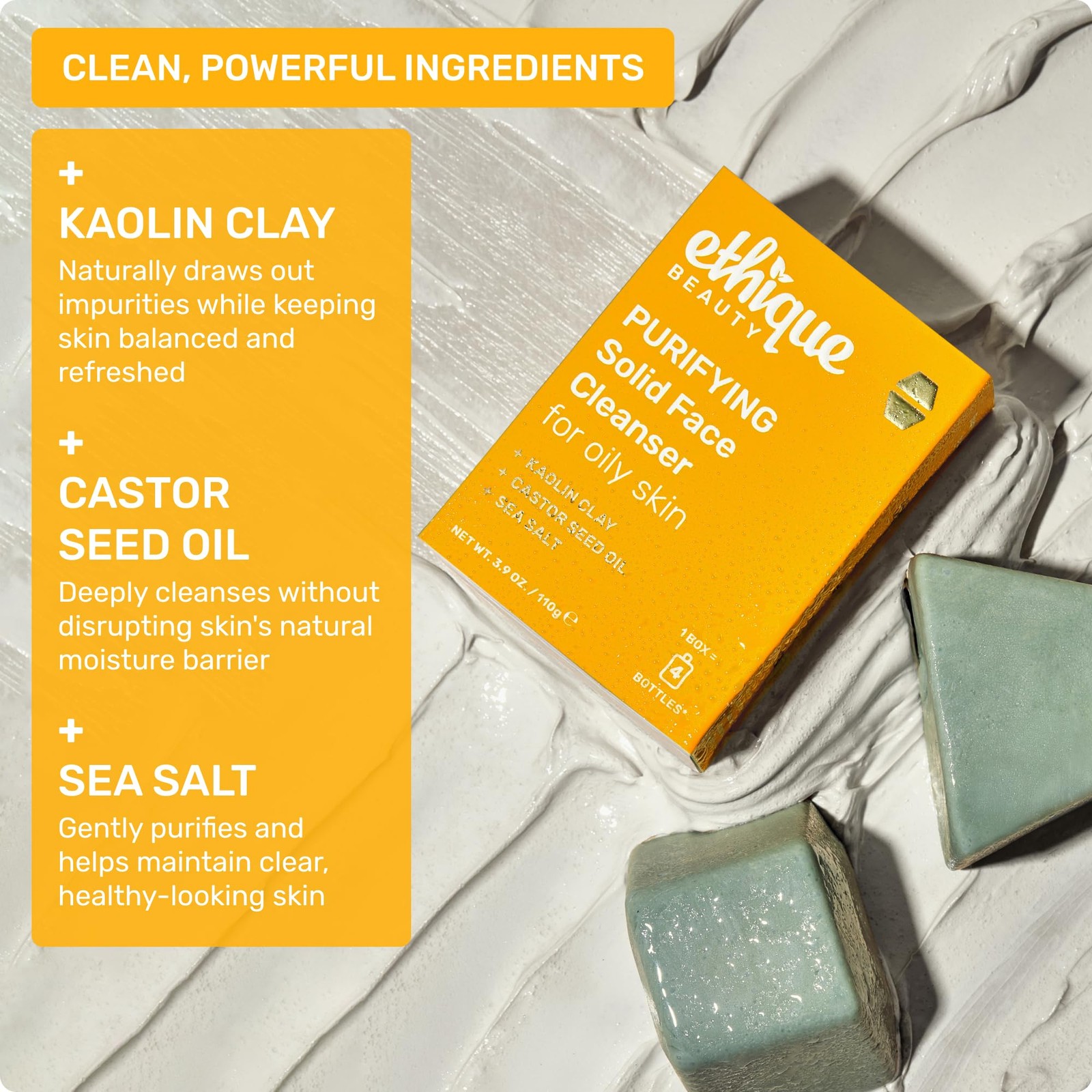 Purifying – Solid Cleanser for Oily Skin -Vegan, Zero-Waste, Plastic-, Cruelt…