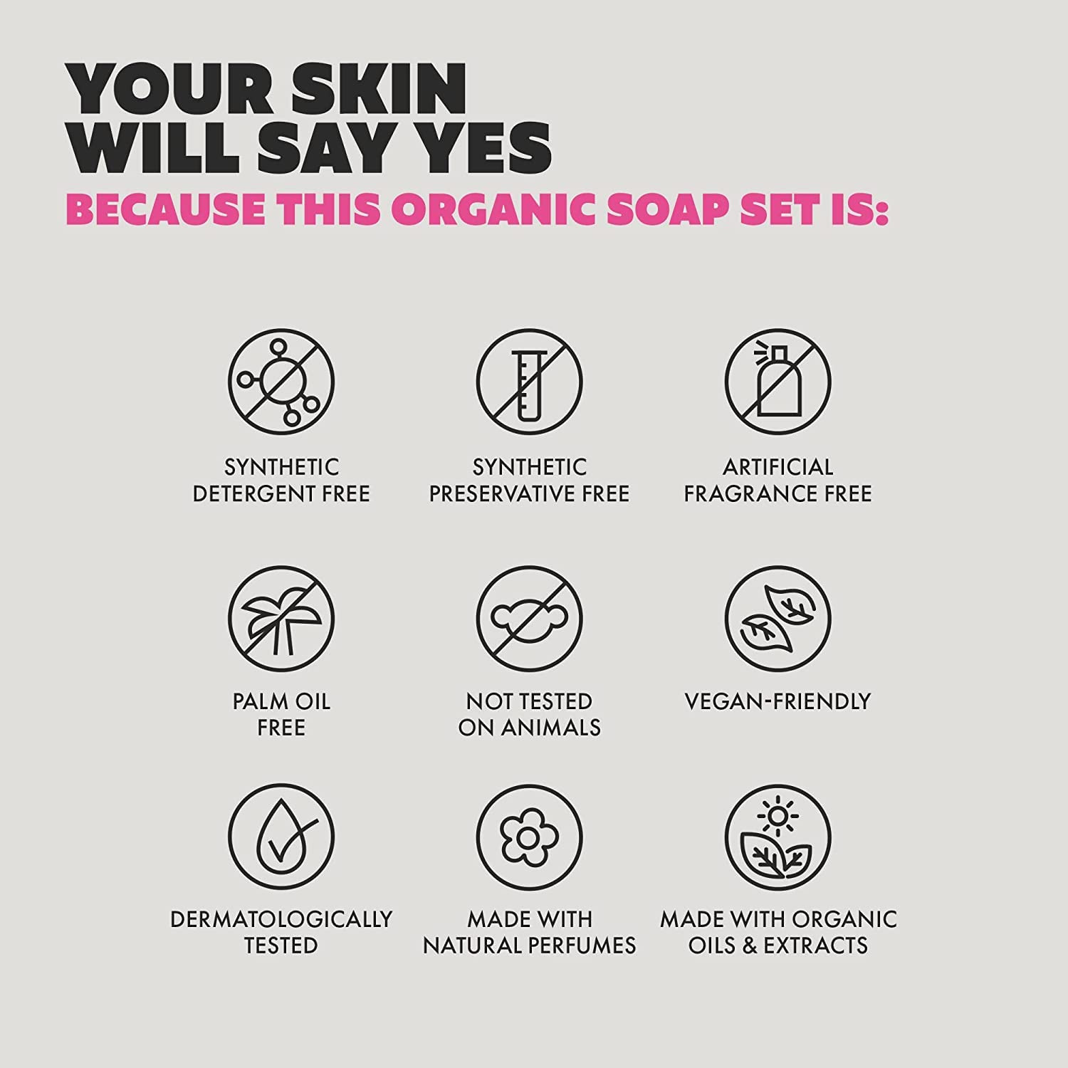 Skin Said Yes Organic Soap Bar (Pack of 8) – Natural Soap Made in Greece | Tripp