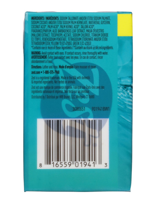 Zest Soap Refreshing Aqua Bath Bars 4.12 Ounce (Pack of 2)