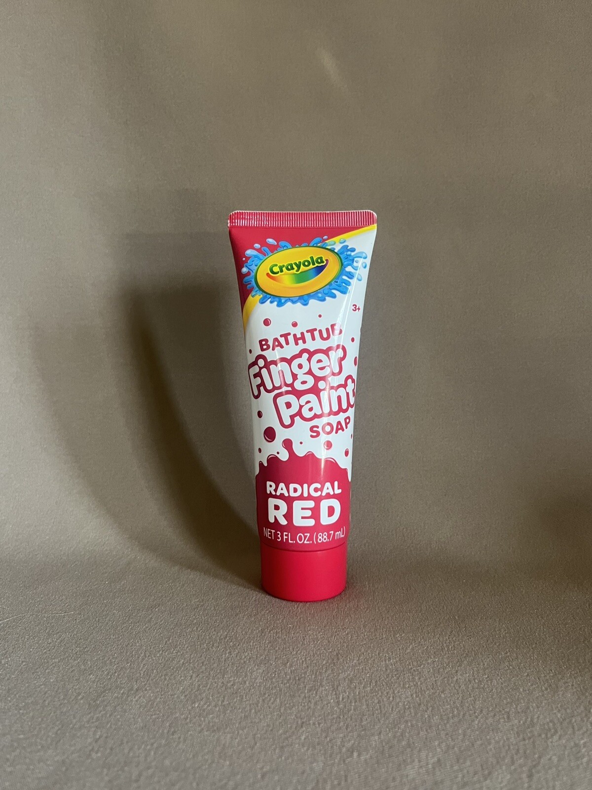 3 Oz. Crayola Bathtub Fingerpaint Soap Radical Red~6 1/4” Tall, For Ages 3+, New