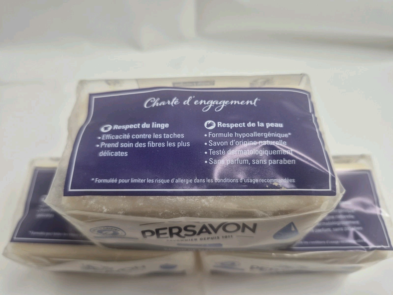 Persavon Savon De Marseille Extra Doux French Soap Bars Hypoallergenic -Lot Of 3
