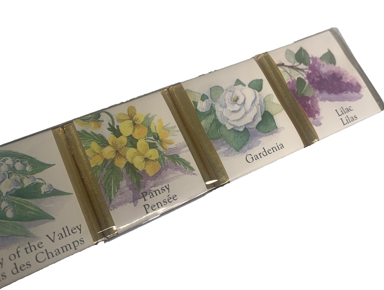 Delagar English Bath Cubes Made in England Set of 6 Floral Scents 9 oz. 250g NOS