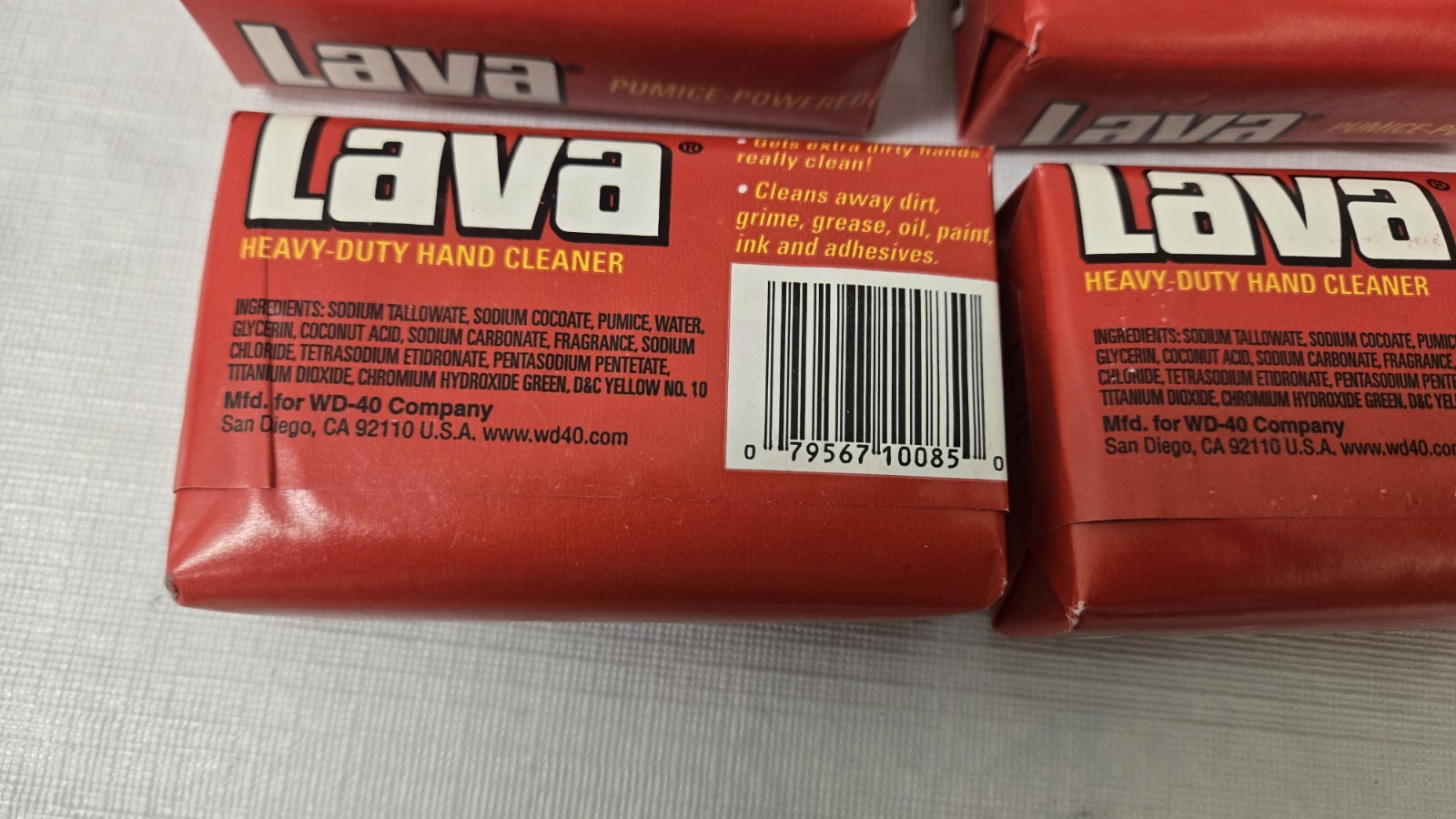 Lava Hand Soap Heavy Duty Cleaner Moisturizing Pumice 5.75oz 4 Bars