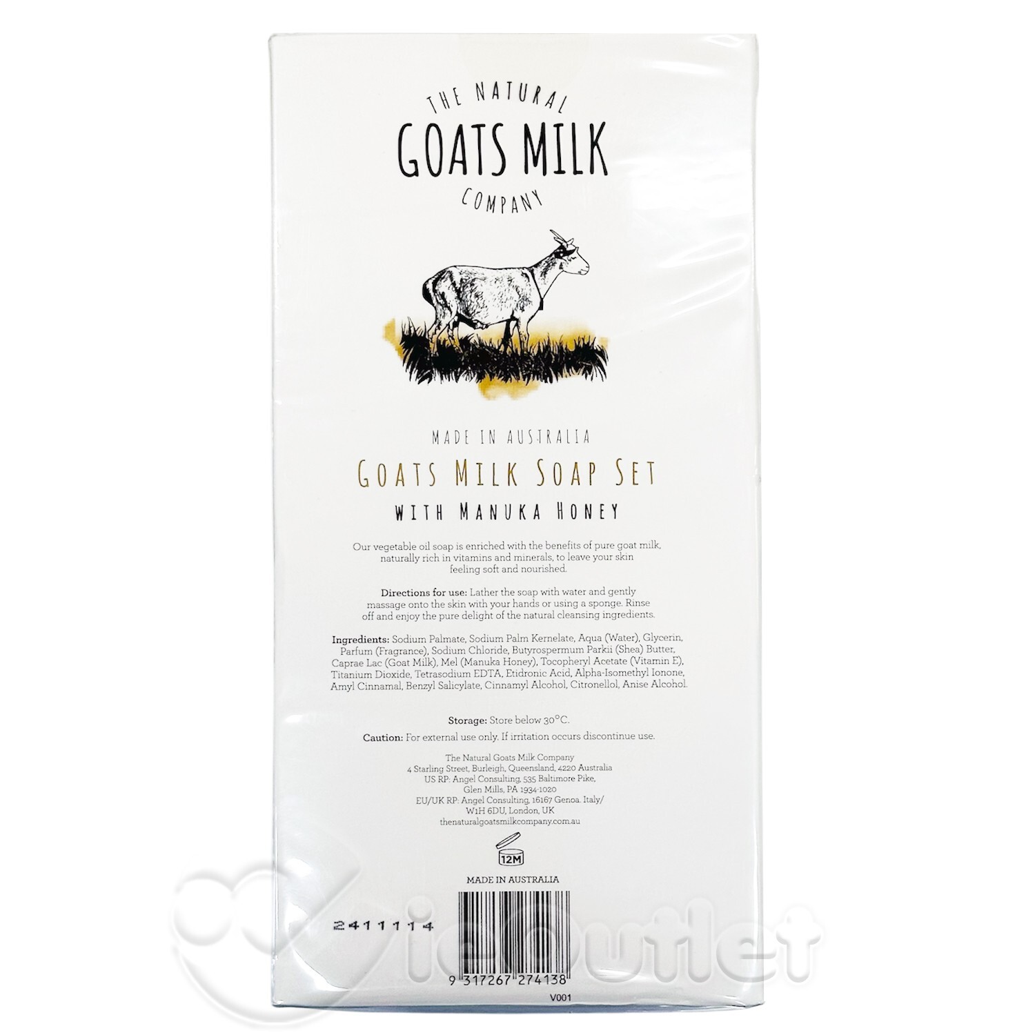 8-PACK The Natural Goats Milk Company Bar Soap Manuka Honey – Made In Australia