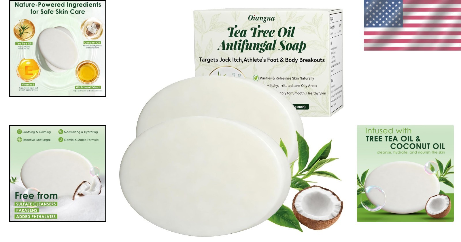 Tea Tree Antifungal Soap Bar – Skin Relief for Acne, Athlete’s Foot & More